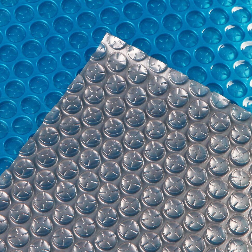 Солярное покрытие Aquaviva Platinum Bubbles серебро/голубой (7.5х30 м, 500 мкм)