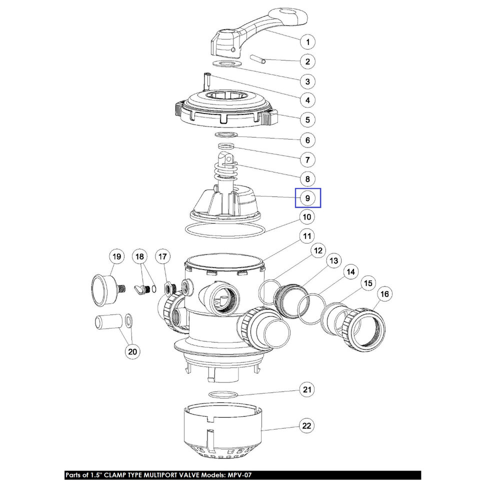 Ротор клапана Aquaviva 1.5"с прокладкой Spider 89280701