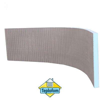 Teplofom+ XPS, односторонний слой (2500x600 мм) с пропилом (поперечный или продольный)