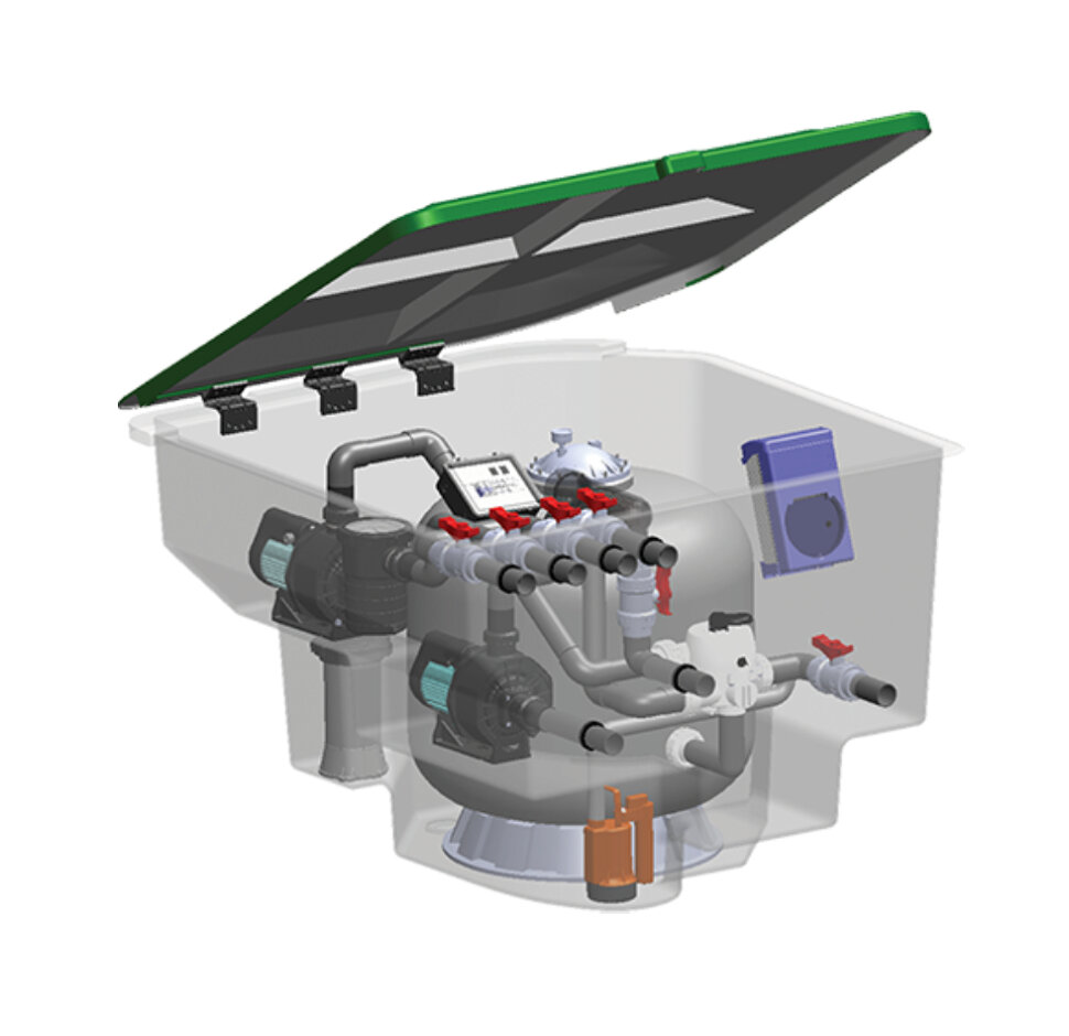 Комплексная фильтрационная установка AquaViva EMD-22SPL (22м3/ч)