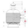 Плоская резиновая прокладка муфты-фланца фильтра Aquaviva D1050/1250 мм